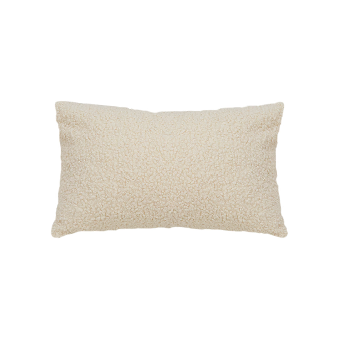 30cm Cream Boucle Textured Fluffy Decorative Throw Pillow