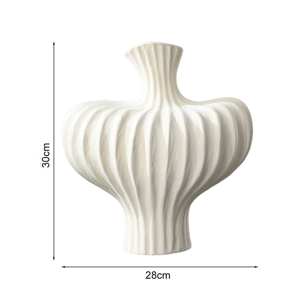 Large Matte White Vases Countertop Decoration Accessories