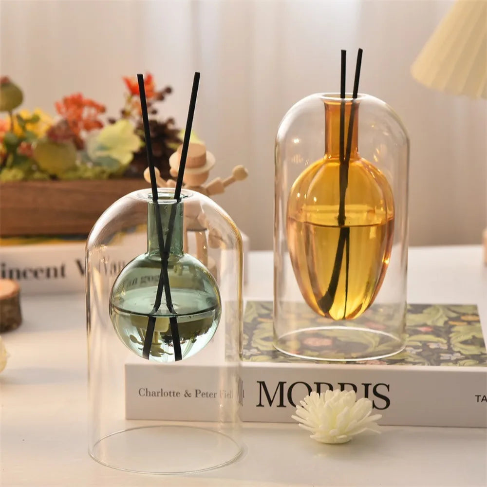 Minimalist Coloful Aroma Diffuser Glass Bottle Home Fragrance Essential Oil Container Party Gift for Modern Home Decorations