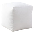 Cadence & Co. Blake Boucle Pouffe Cover Ivory 50X50X50Cm