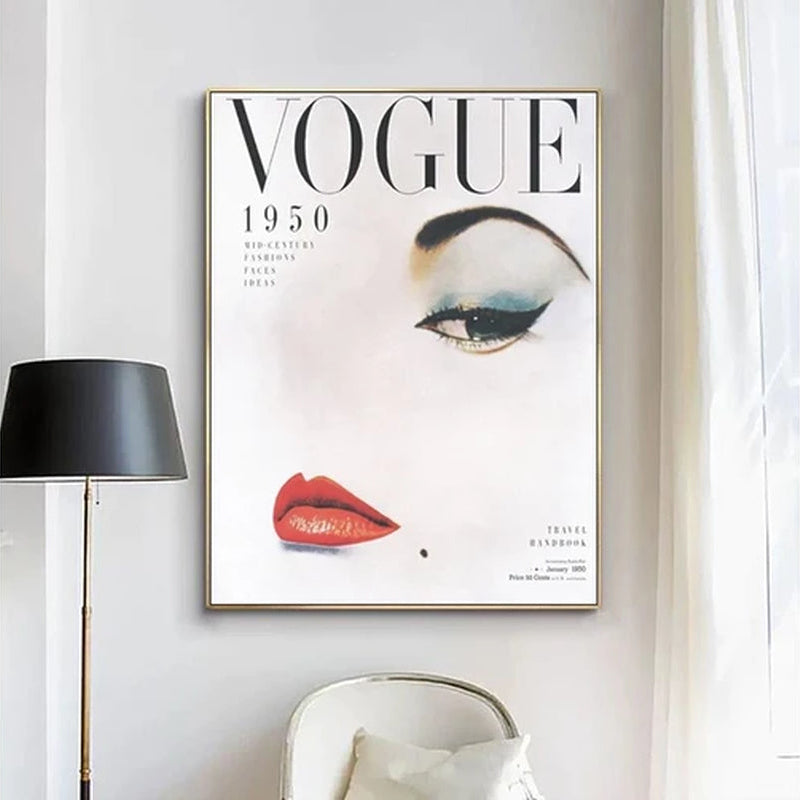 Vogue Lady Stretched Wall Art Home Decor