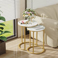 Modern nesting coffee side table set gold white Australia