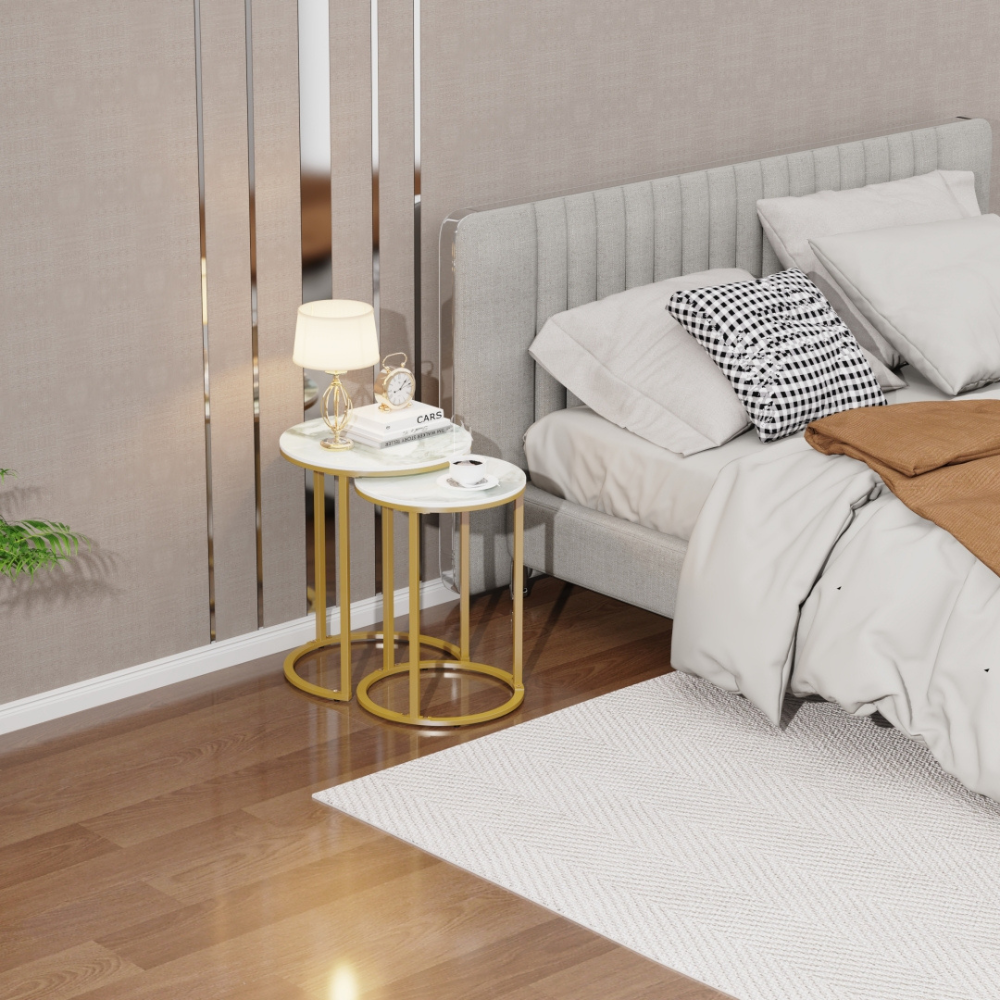 Modern Nesting Coffee Side Table Set