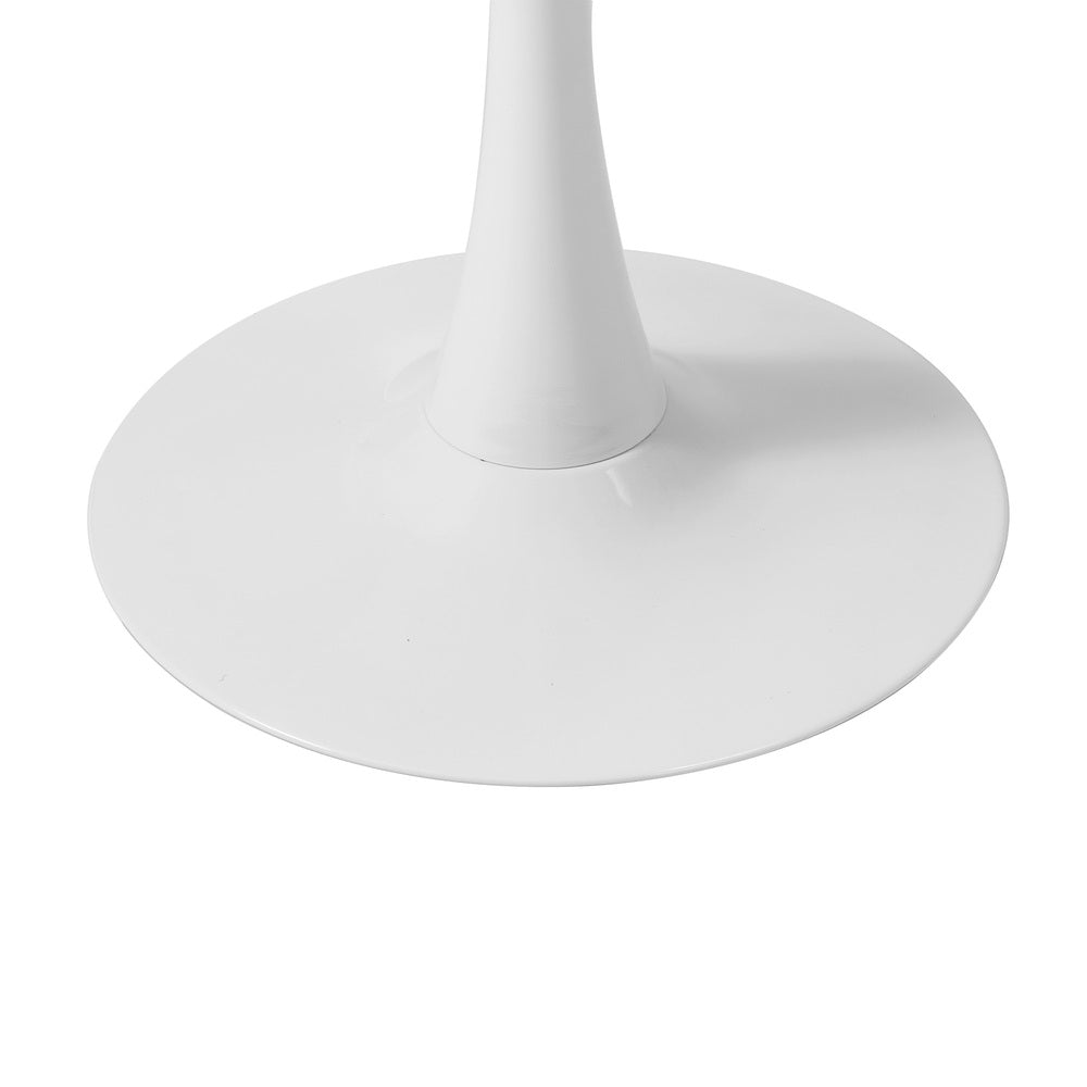 60 cm White Marble Dining Table Tulip Shape