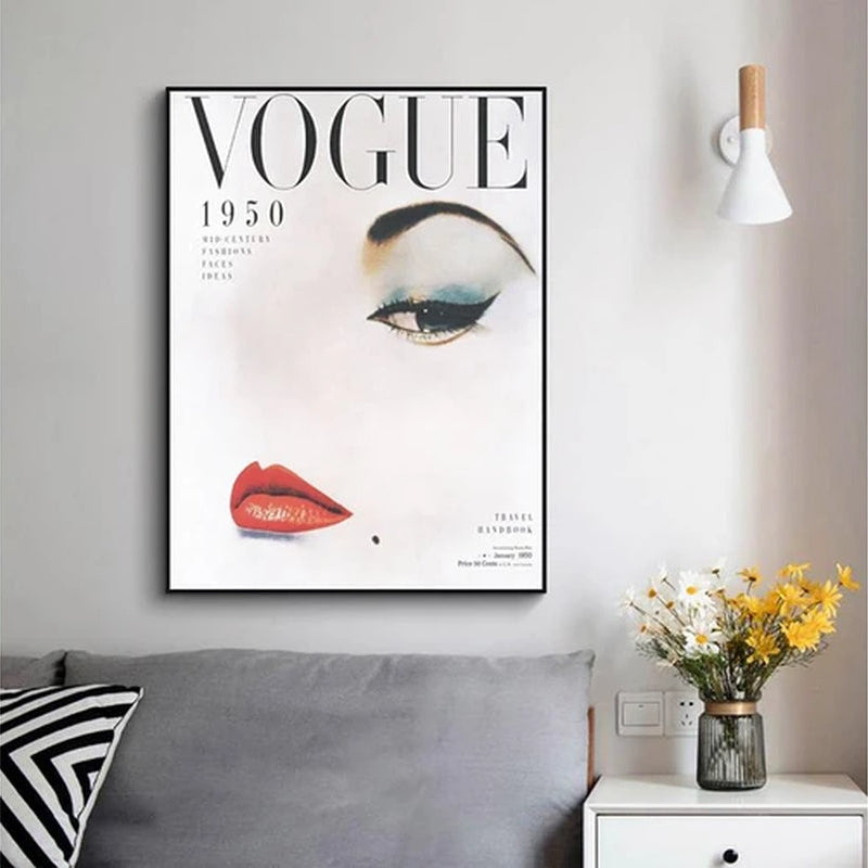 Vogue Lady Stretched Wall Art Home Decor