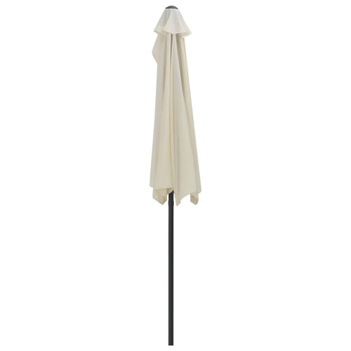 Balcony Parasol with Aluminium Pole Sand 270x135 cm Half