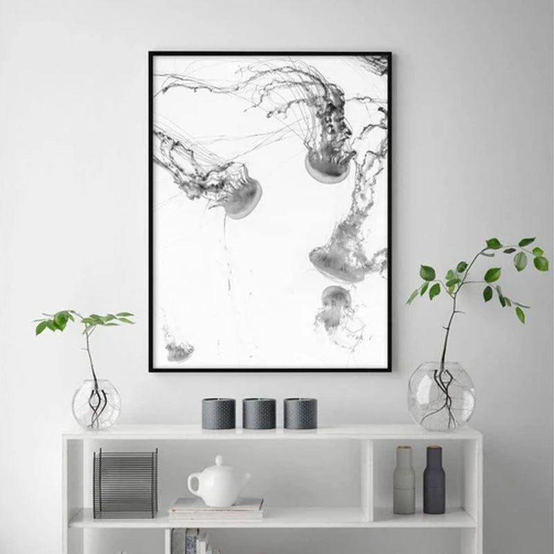 Jellyfish Stretched Wall Art Home Decor