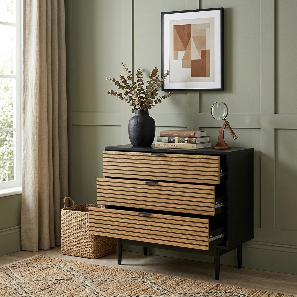 Chest of Drawers 3-Drawer Dresser Table Lowboy