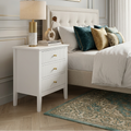 Designer White Bedside Table Nightstand