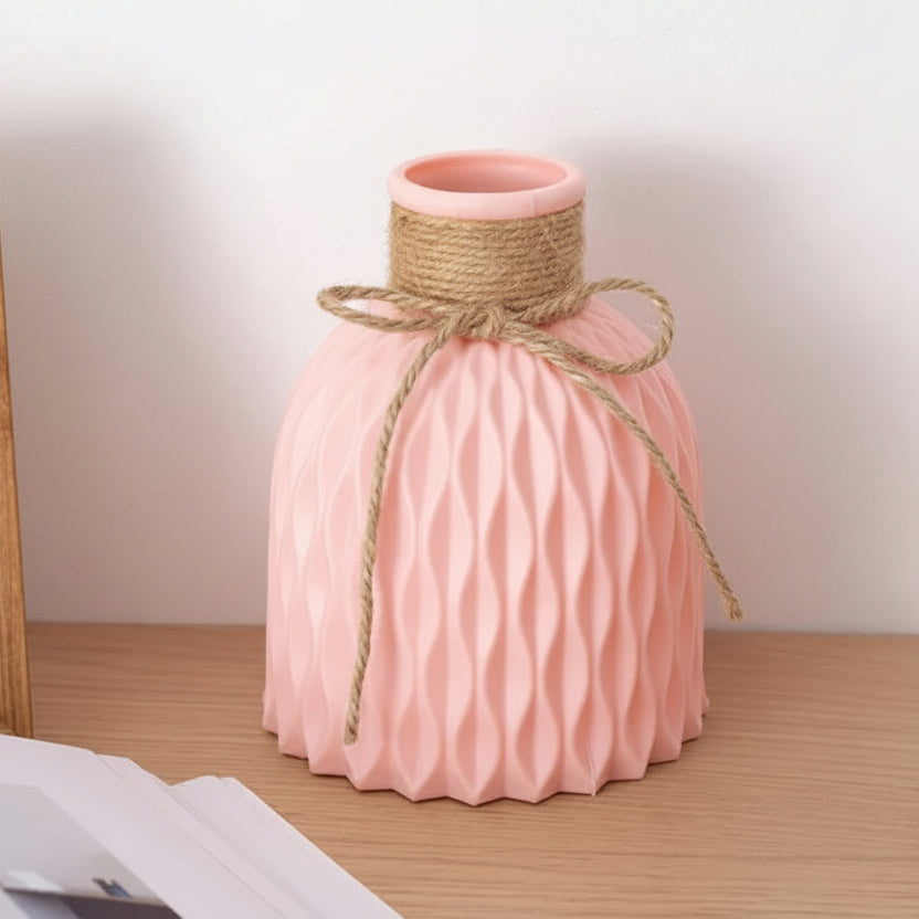 1PC Water Ripple Vase,Flower Pot Basket,Twine Plastic Vase,Small Fresh Flower Arrangement Vase,Scandinavian Home Decoration