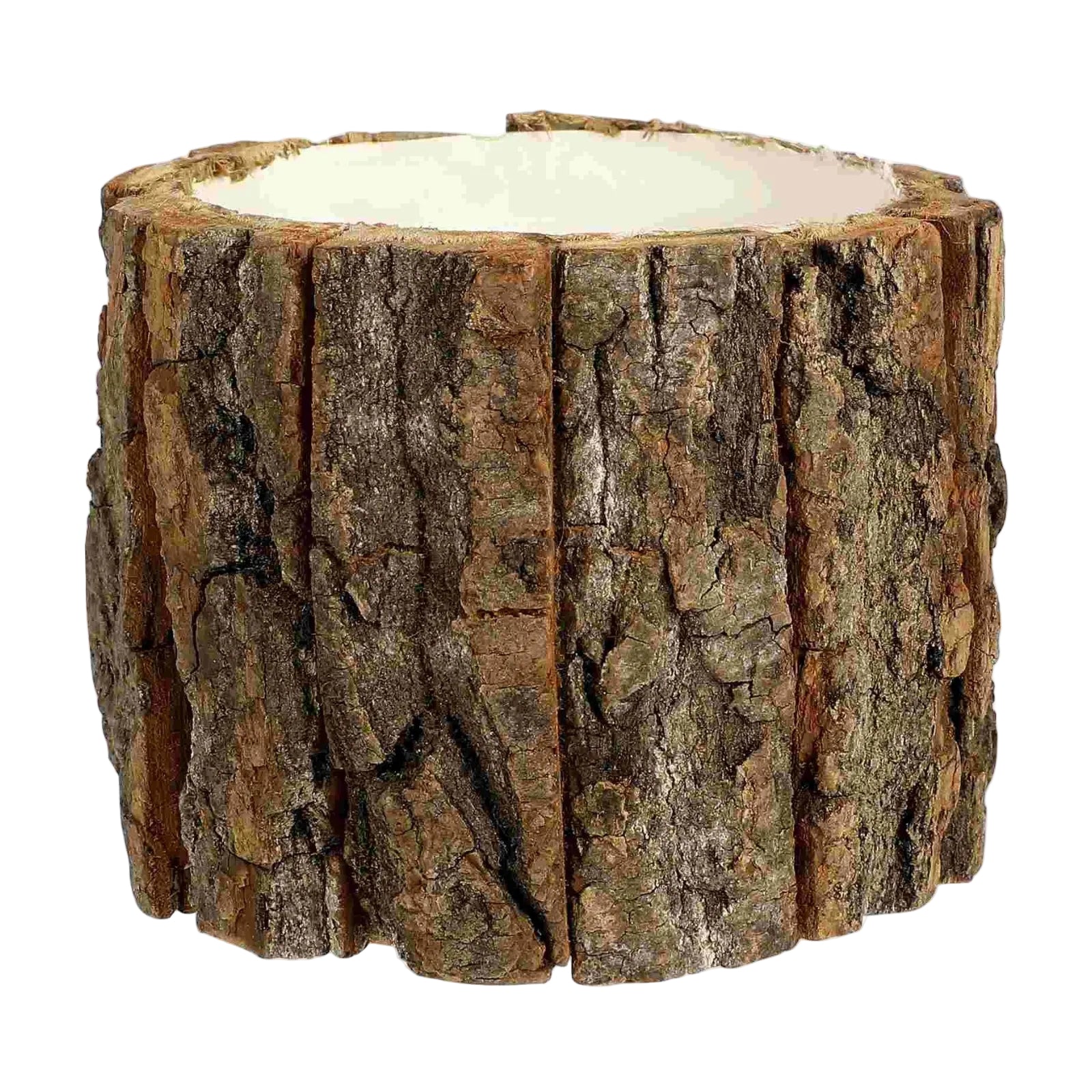 Waterproof Flower Bucket Rustic Pot Plant Pots Indoor Rural Desktop Decoration Outdoor Wooden Container Bark