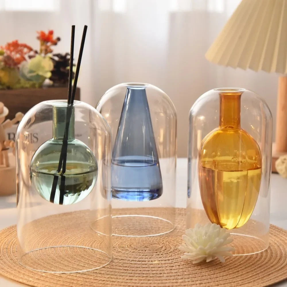 Minimalist Coloful Aroma Diffuser Glass Bottle Home Fragrance Essential Oil Container Party Gift for Modern Home Decorations