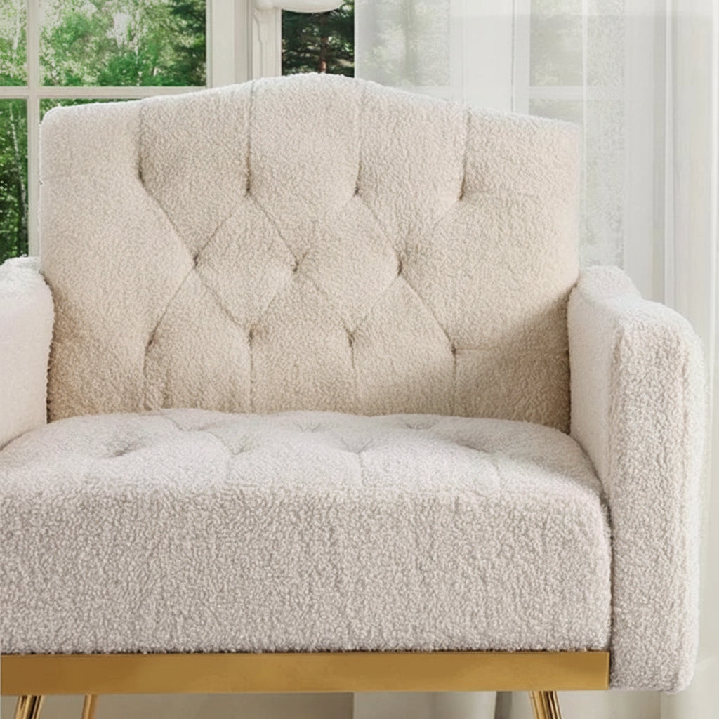 Armchair Boucle Beige Nicole