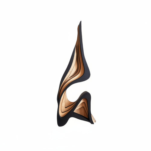 Artistic Abstract Wooden Streamlined Statue Minimalist Bookshelf Home Room Decoration Desktop Ornaments Home Gifts