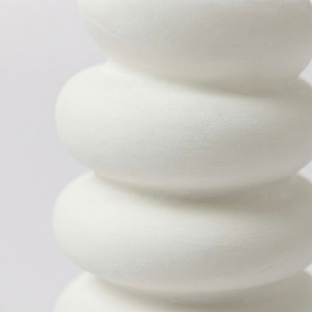 Spiral white nordic vase plain background minimalist home decor Australia