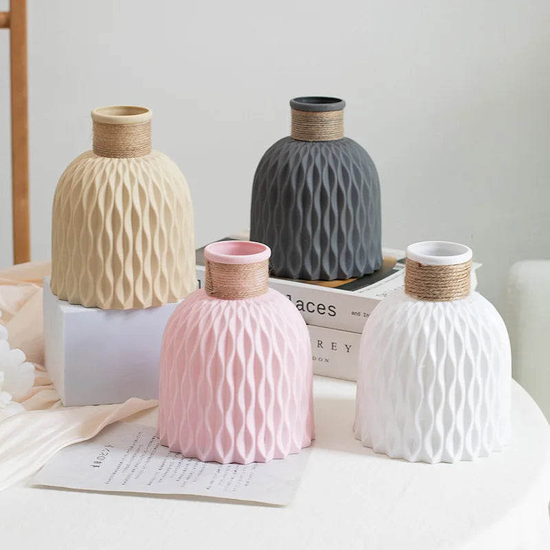 Water ripple nordic vase in white beige grey and pink four colours Australia