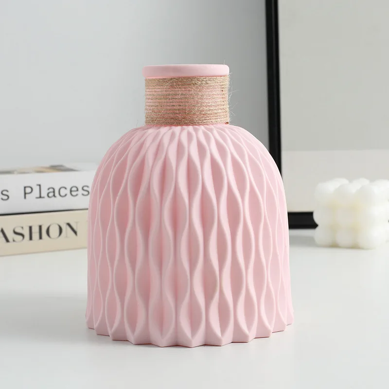 Pink water ripple vase in modern living room Scandinavian home decor Australia