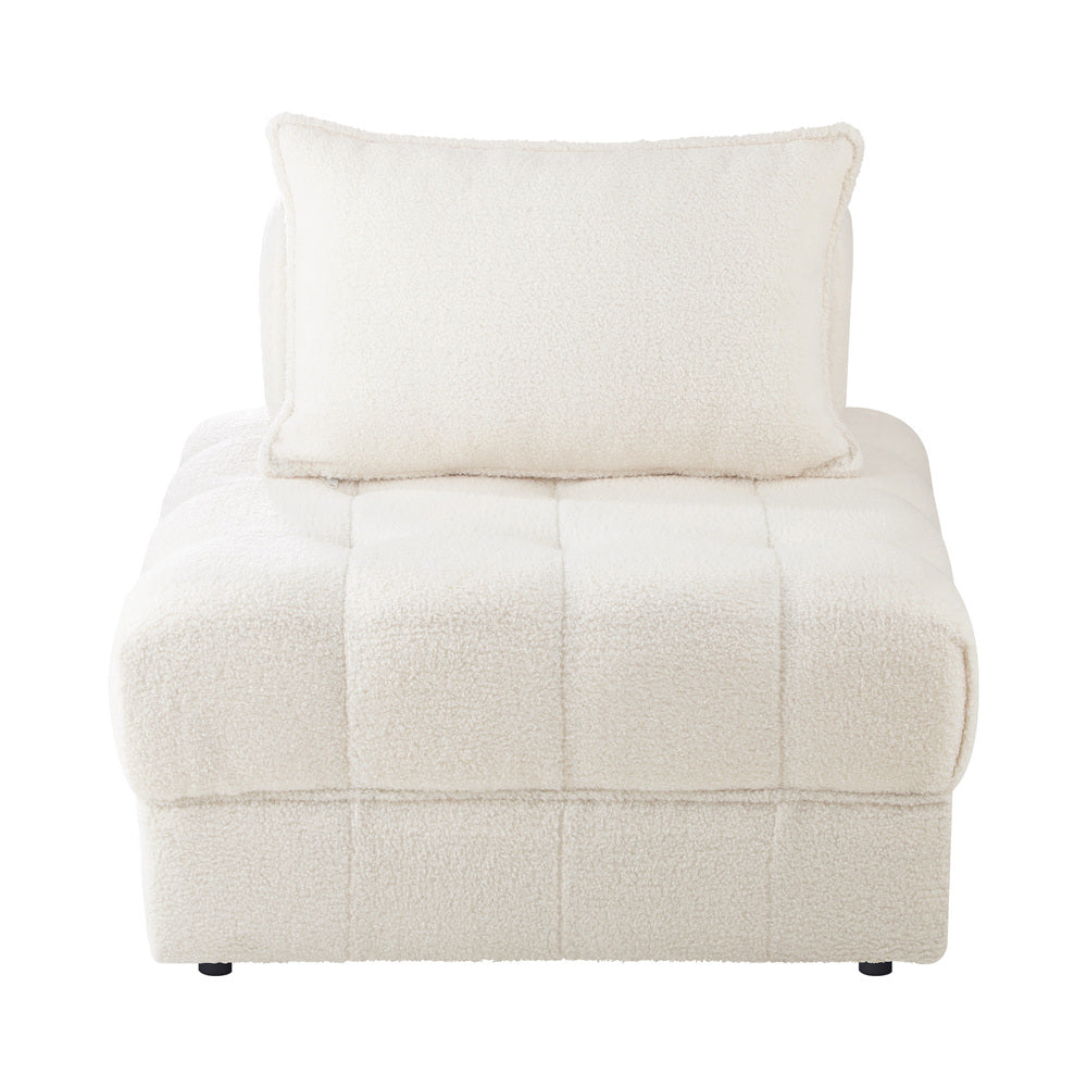 White modular sofa chair set of 2 living room styling Australia